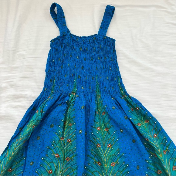 💙 summer print dress in blue / green from Singapore - Picture 2 of 8